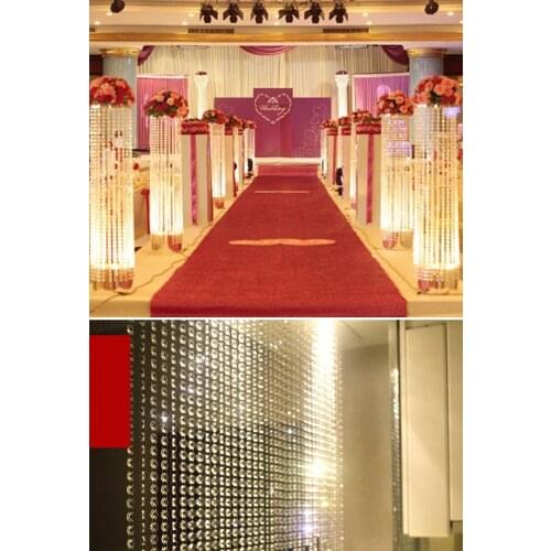 Free shipping (H)1.2M wedding crystal road lead with bead strands Wedding Centerpiece 10PCS/lot