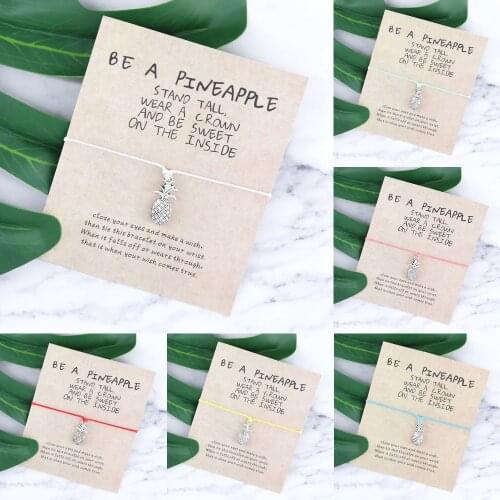 Be A Pineapple Bracelet Alloy Silver Color Pineapple Charm Bracelet for Women Mens Pineapple Jewelry Friend Gift