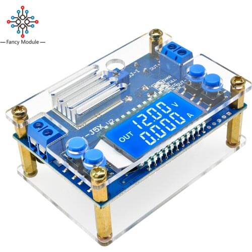 CC CV DC 6.5-36V to 1.2-32V 5A 75W Step Down Buck Converter Power Supply Module Voltage Regulator Transformer with Case Heatsink