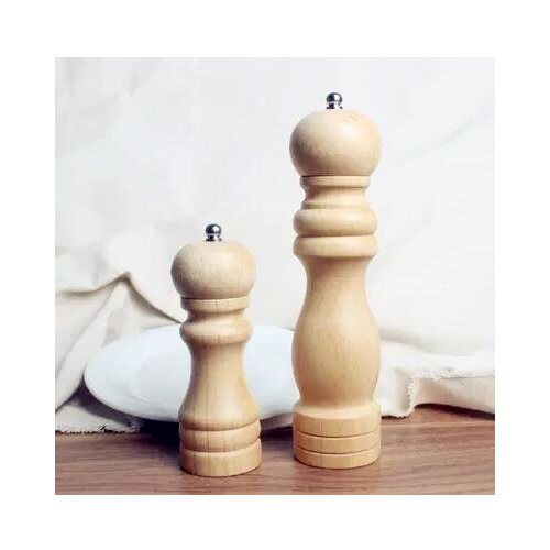 5" Wooden manual pepper mill Black pepper mill Salt grounded pepper grinding grinding bottle