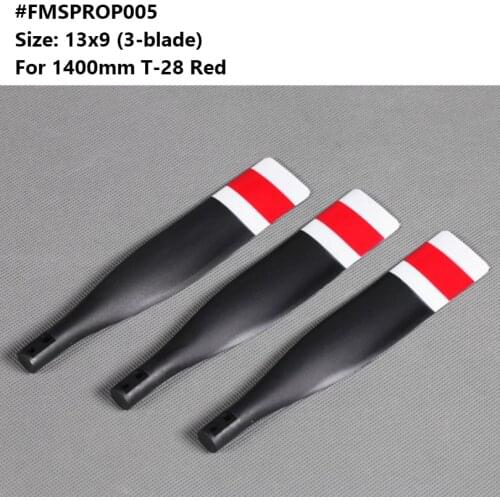 FMS 1400mm 1.4m T28 T-28 Red Propeller 13x9 inch 3 blade FMSPROP005 RC Airplane Model Hobby Plane Aircraft Spare Parts
