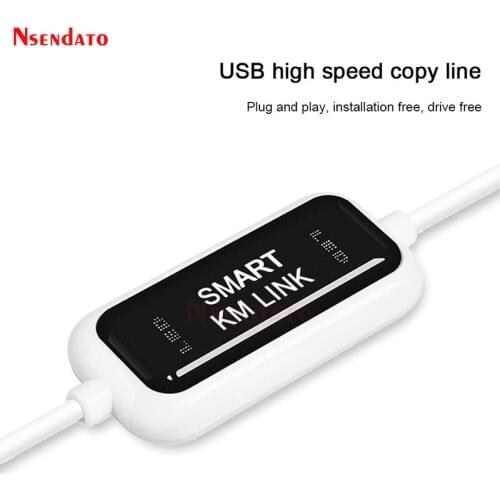 USB 2.0 Smart KM Link PC To PC Keyboard Mouse Share Sync Data Link Connection USB Extension Cable Data File Transfer USB Switch