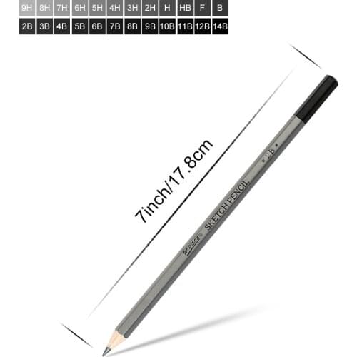 24 Drawing Pencils Set Art Sketching Pencils 14B 12B 10B 9B 8B 7B 6B 5B 4B 3B 2B B HB F H - 9H Graphite Pencils
