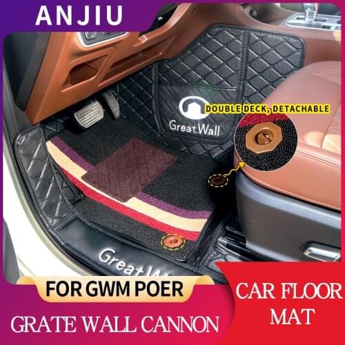 For GWM POER GREAT WALL Floor Mat Non-slip and wear-resisting Default White Line Right Rudder is customizable