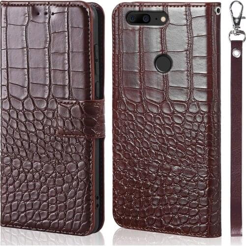 Crocodile grain Luxury Leather Case for Oneplus 5T 5 T A5010 Flip Shockproof Wallet Phone Cover Magnetic Coque Folio Capa