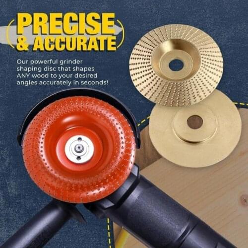 Round Wood Angle Grinding Wheel Abrasive Disc Angle Grinder Carbide Coating 16mm Bore Shaping Sanding Carving Rotary Tool