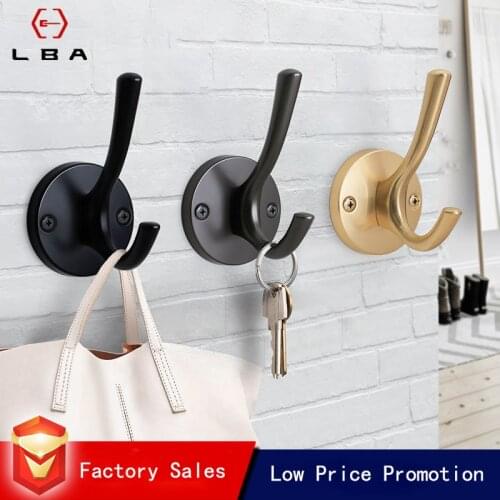 LBA Nordic Fashion Home Decor Coat Furniture Hook Hallway Bedroom Door Hat Clothes Rack Hanger Kitchen Toilet Wall Bracket Hook
