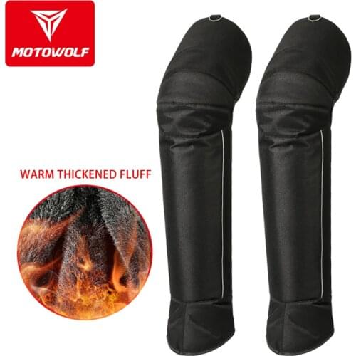 Motowolf Motorcycle Winter Plus Velvet Warm Windproof Riding Knee Pads Unisex Anti-fall Protection Thickening Kneepad