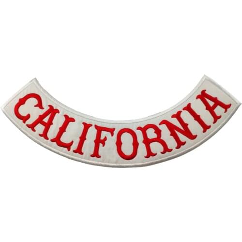 California Rocker Patches Embroidered Rider Iron On Back Of Clothing DIY Patches Customized Stickers Clothes Iron On Patches