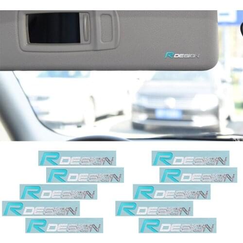 0.7*3.5 CM Car Nickel Metal Interior Decoration Decal Stickers For Volvo R DESIGN V40 V60 C30 S60 S80 S90 XC60 Car-Styling Badge