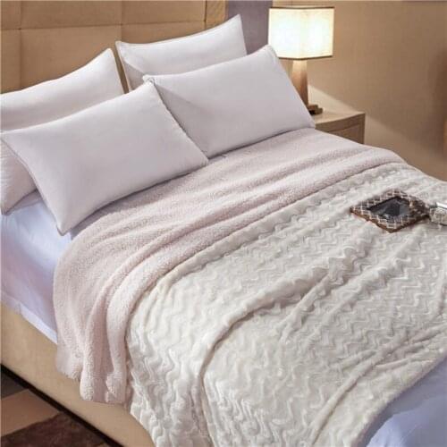 Mink Lamb velvet Blanket Winter Thicken Warm Soft Couverture Coral Fleece Flannel Raschel Blanket On Bed throw plaids