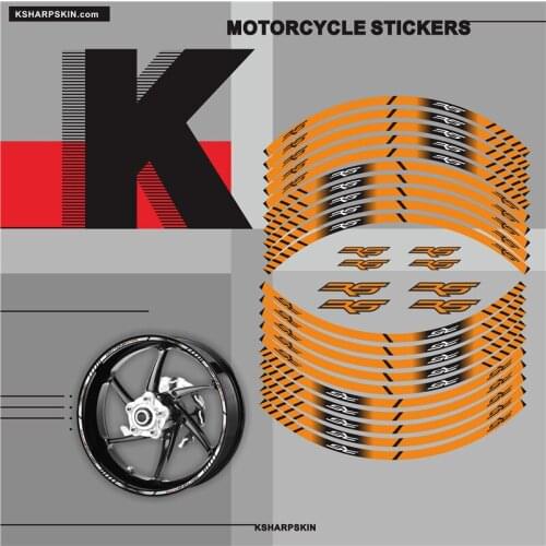NEW sale Motorcycle tyre Stickers inner wheel reflective decoration decals fit APRILIA RS RS125