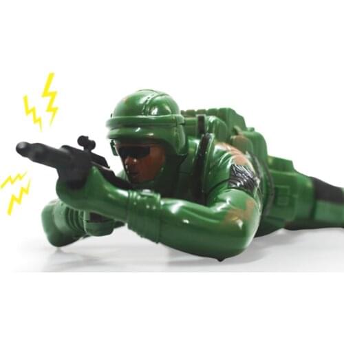 New electric creeper soldier toy camouflage army creeper glowing music cartoon for children stall toys