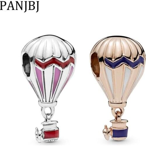 New Original Bead Alloy Hot Air Balloon Charm Enamel Fit Bracelet Necklace DIY Women Jewelry