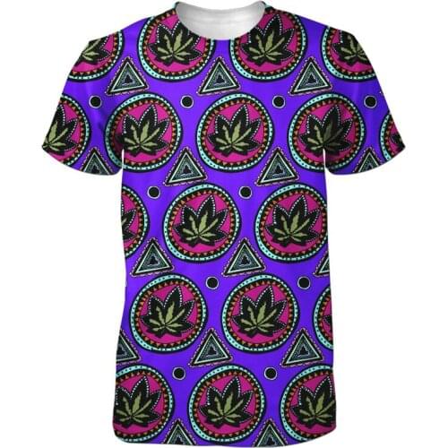 REAL American US SIZE Weed Leaves copy Custom made 3D Sublimation Print T-Shirt plus size 3xl 4XL 5XL 6XL