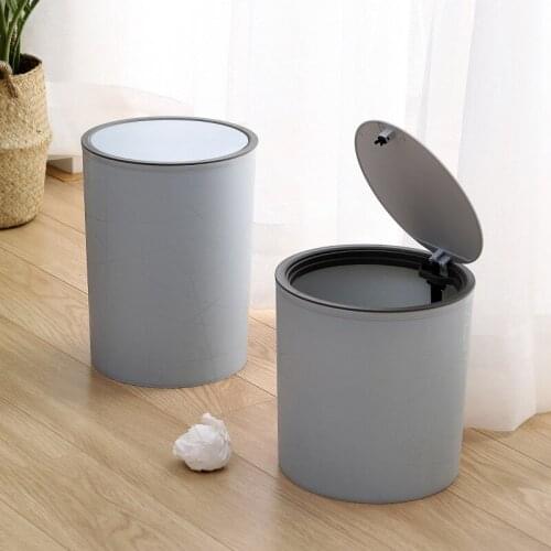 Plastic Waste Bin Garbage Basket Home Plastic Office Home Living Room Kitchen Supplies Trash Can Dustbin Sundries Barrel Box