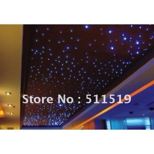 PMMA fiber optic star ceiling light kit with 300 strands 1.0mm fiber 5m long+16W LED light engine with remote