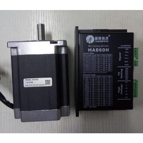 Whole 2 pcs a lot A Leadshine Stepper driver MA860H+ A Stepper motor NEMA 34 Torque 8.5NM 86HS85 shaft 12.7mm body Length 118mm