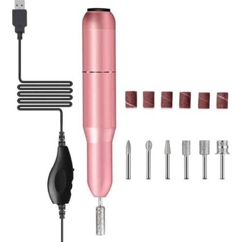 Portable USB Electric Nail Drill Kit Grinding Polisher Machine Pedicure Tools