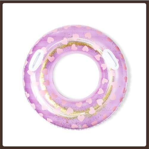 Clear Swimming Ring Adults Floaties Sequin Water Toys Pool Float Inflatable Party Juguetes Playa Swimming Accessories AA50YQ