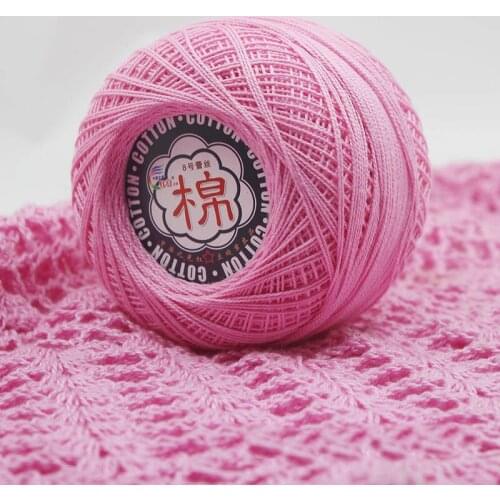 Retail 50g/ball 8# 2ply Colorful Thin Lace Yarn Crochet Yarn 100% Cotton Yarn Hand Knitting Thread Sewing Machine Line
