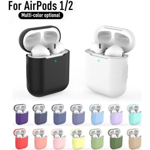 Silicone Cases For Iphone Apple Airpods 1/2 Protective Blue Tooth Wireless Earphone Cover Air Pods Charging Box Headphones Case