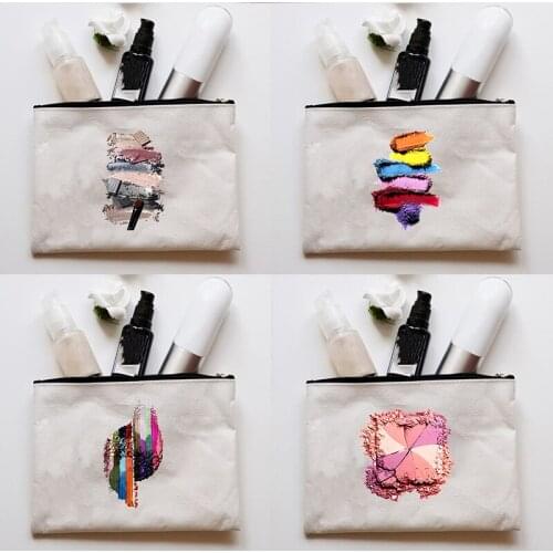 3D Print Women Cosmetic Bag Canvas Zipper Make Up Bags Travel Wash Makeup Organizer Pouch Toiletries Storage Beauty Case Clutch