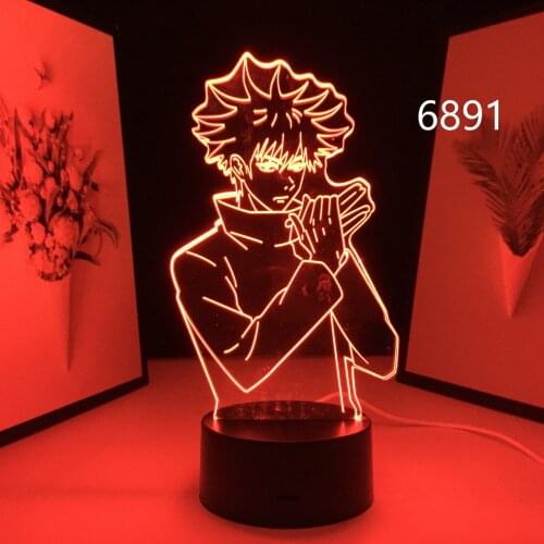 3D LED Night Light Jujutsu Kaisen Anime Lamp Fushiguro Megumi Light for Birthday Gift Jujutsu Kaisen Fushiguro Megumi Lamp