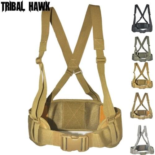 Tactical Waist Belt Military Molle EDC Bag Carrier Airsoft Battle Belt Police Hunting Girdle Waist Support Adjustable Soft Pad