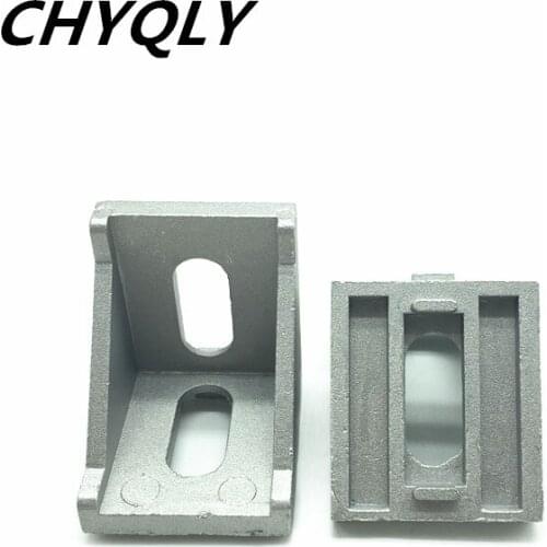 20pcs/lots 4040 corner fitting angle aluminum 40 x 40 L connector bracket fastener match use 4040 industrial aluminum profile