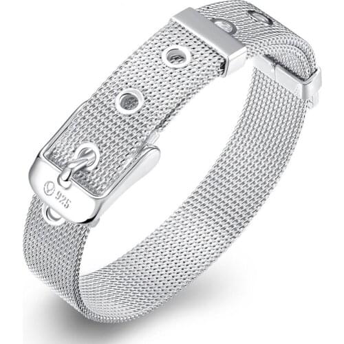 10pcs fashion small strap 10 mm silver charm bracelets mens accessories vintage punk jewelry gift summer