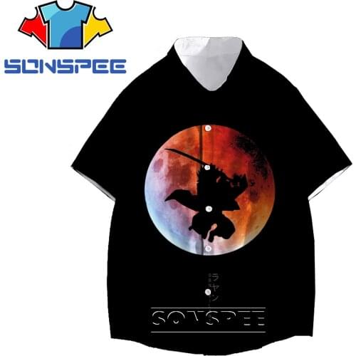 SONSPEE 3D Anime Demon Slayer Printed Shirt Japanese Harajuku Style Cartoon Fighting Youth Fashion Oversized T-shirt