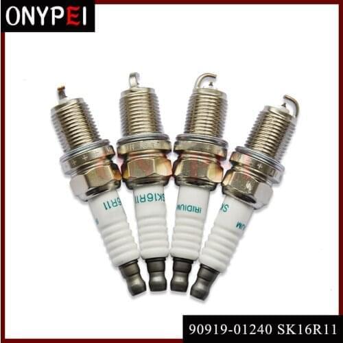 4pcs/lot Car Candle SK16R11 90919-01240 Iridium Power Spark Plugs For Toyota 9091901240 SK16R-11