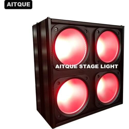 4lights/CASE)Led studio lighting 4 blinder matrix wash 4-Eye LED Audience Stage Lighting Blinder Light RGB 3in1 road case