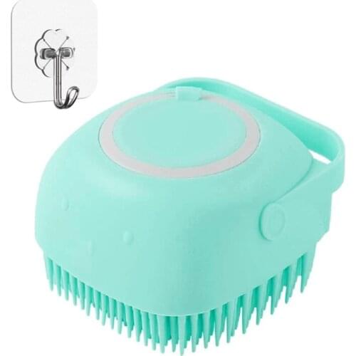 652C Silicone Body Brush Shower Scrubber with Shower Gel Dispenser Function Soft Bath Massage Exfoliating Cleaning for Women Men