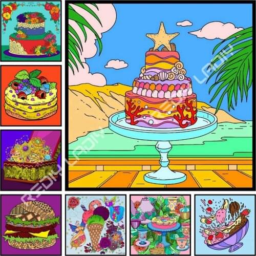 Diamond Painting Still Life Cakes Full Square/Round Drill Diamond Embroidery Rhinestones Cross Stitch Kit Diamond Mosaic Picture