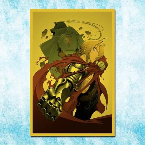 Anime Fullmetal Alchemist Edward Elric Roy Vintage Posters Art Silk Poster Canvas Retro Print For Home Room Decor Decoration-040
