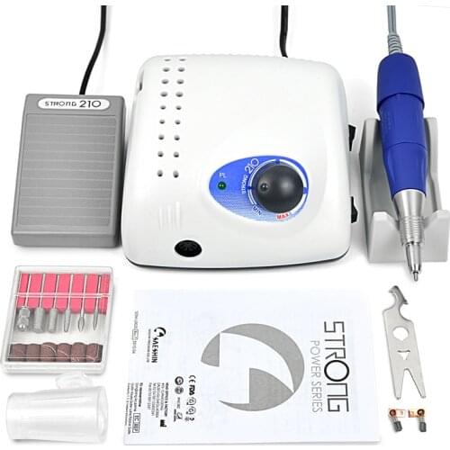 65W Strong 210 105L Nail Drills Manicure Pedicure Machine Electric Strong Nail File Polishing 35000RPM Nails Art Grinding Device