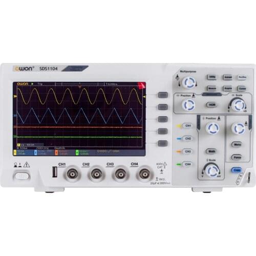 Owon SDS1104 Digital Oscilloscope 4 Channels 100Mhz Bandwidth USB Oscilloscopes LCD Dispaly Handheld Portail Osciloscopio