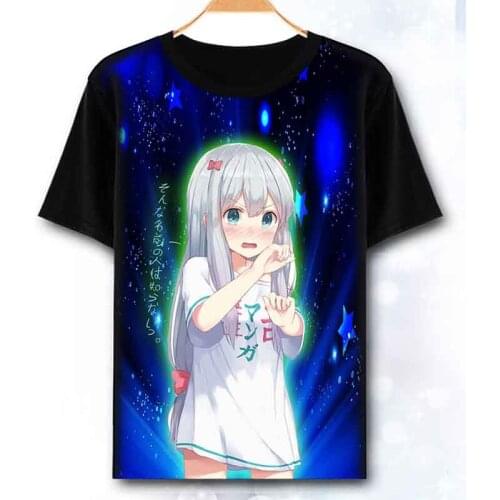 Eromanga Sensei T-shirt Izumi Sagiri T-shirt Anime Cosplay costume Fashion Men Tops Tees