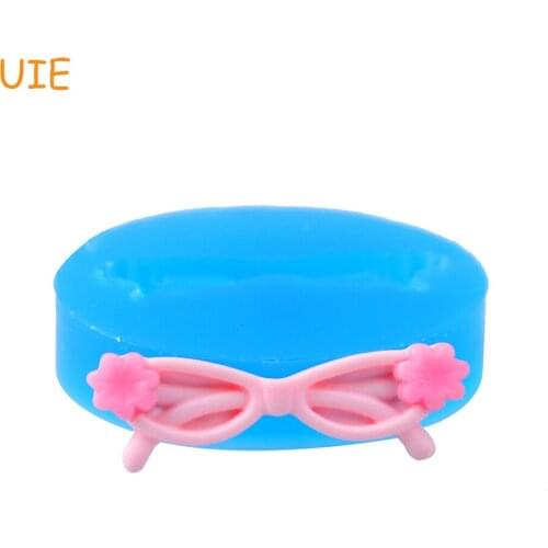 FYL124U Glasses Silicone Flexible Mold 32mm - Sugarcraft Cake Decorating Jewelry Fake Food Molds, Resin Mould