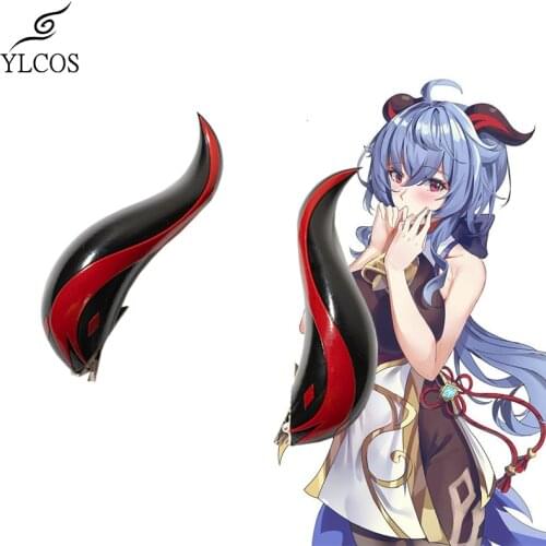 Game Genshin Impact Costume Ganyu Cosplay Headwear Hairpin Hair Accessories
