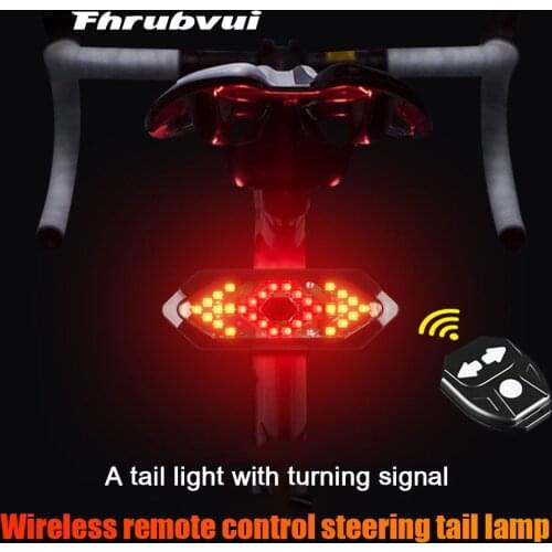 Intelligent Remote Control Steering Lamp USB Charging Mountain Waterproof Tail Lamp Night Riding Bicycle With Horn Warning Lamp