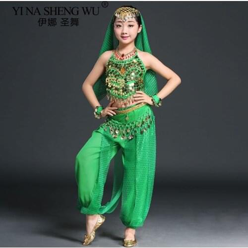 Kids Oriental Dance Set Belly Dance Costumes Girls Belly Dancing India Belly Dance Clothes Bellydance Child Kids Indian Costumes