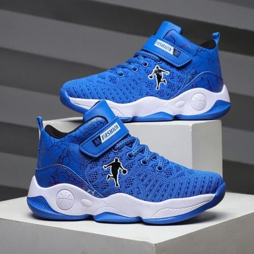 Spring Children High-top Fly Weave Casual Breathable Sports Shoes Boys Sneakers Boys Running Basketball Shoes Kids Zapatillas