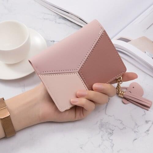 Geometric Women Cute Wallets Pocket Purse Card Holder Patchwork Wallet Lady Fashion Female Short Coin Burse Money Bag Hot