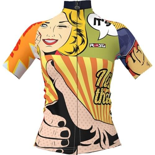 Mens Jersey ROSTI Short Sleeve Cycling Tops Sportswear Professional Team Maillot Cyclisme Homme Vtt Clothing Racing Apparel Top