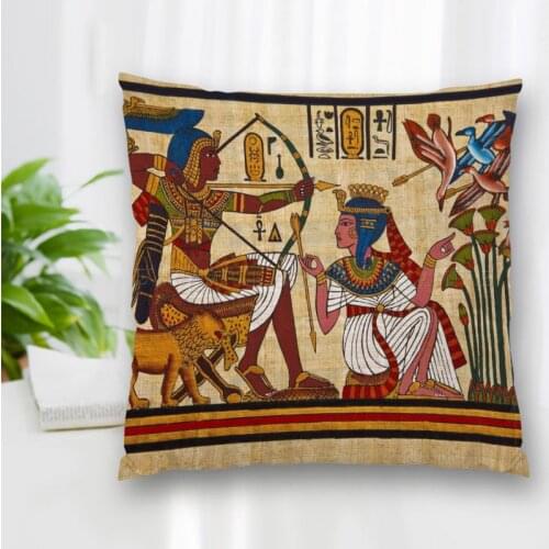 Decorative Pillowcase Ancient Egyptian Civilization African Square Zippered Pillow Cover Best Nice Gift 20X20cm 35X35cm 40x40cm