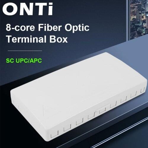 ONTi 5pcs / lot Fiber Optical Terminal Junction Box,8-Port Fiber Panel Box Desktop Place SC FC LC Adapters for FTTH,FTTO,FTTD