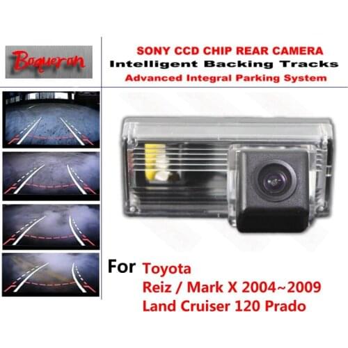 For Toyota Reiz Mark X Land Cruiser 120 Prado CCD Car Backup Parking Camera Intelligent Tracks Dynamic Guidance Rear View Camera